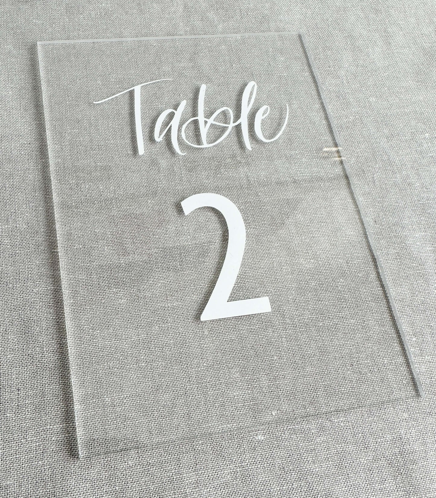 CLEAR ACRYLIC TABLE NUMBERS