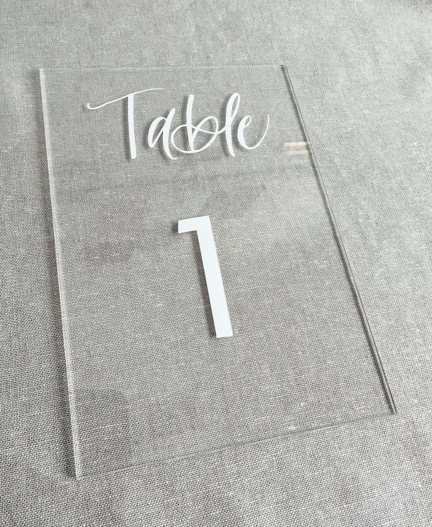 CLEAR ACRYLIC TABLE NUMBERS