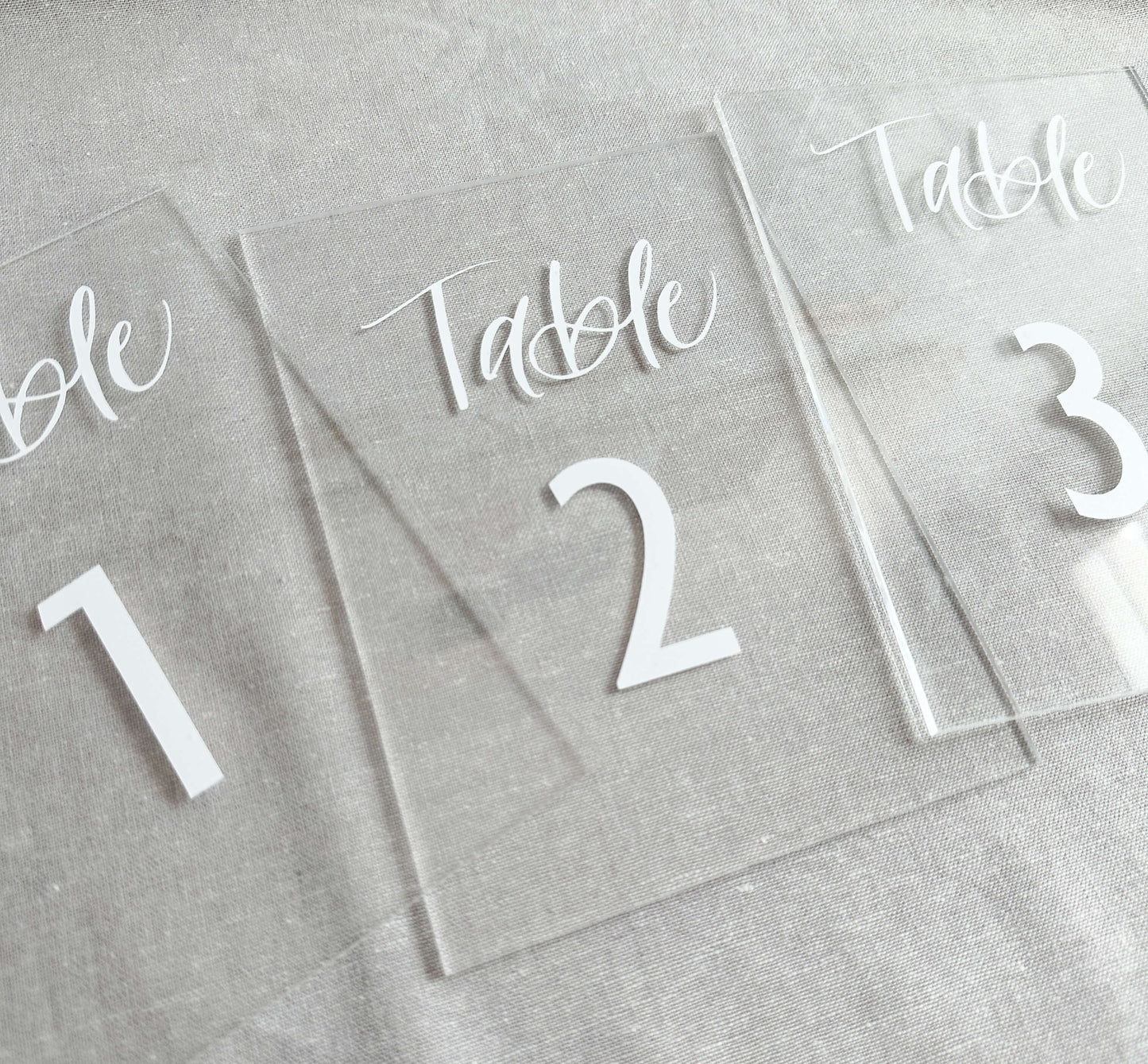 CLEAR ACRYLIC TABLE NUMBERS