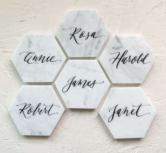 MARBLE ESCORT CARDS