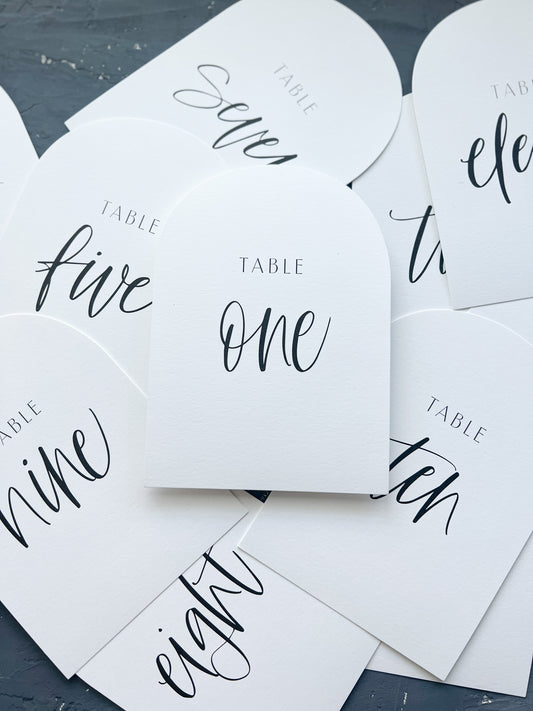 ARCH TABLE NUMBERS